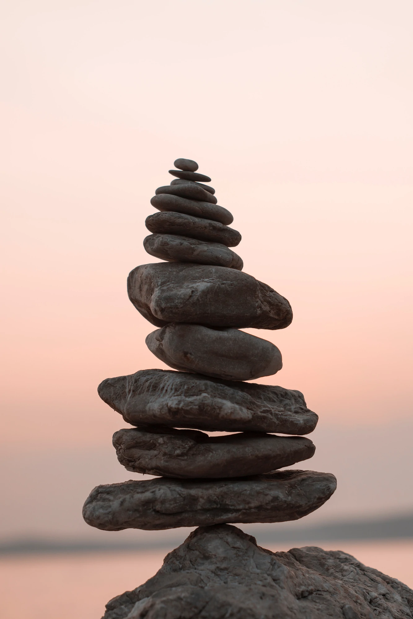 A stack of stones balancing